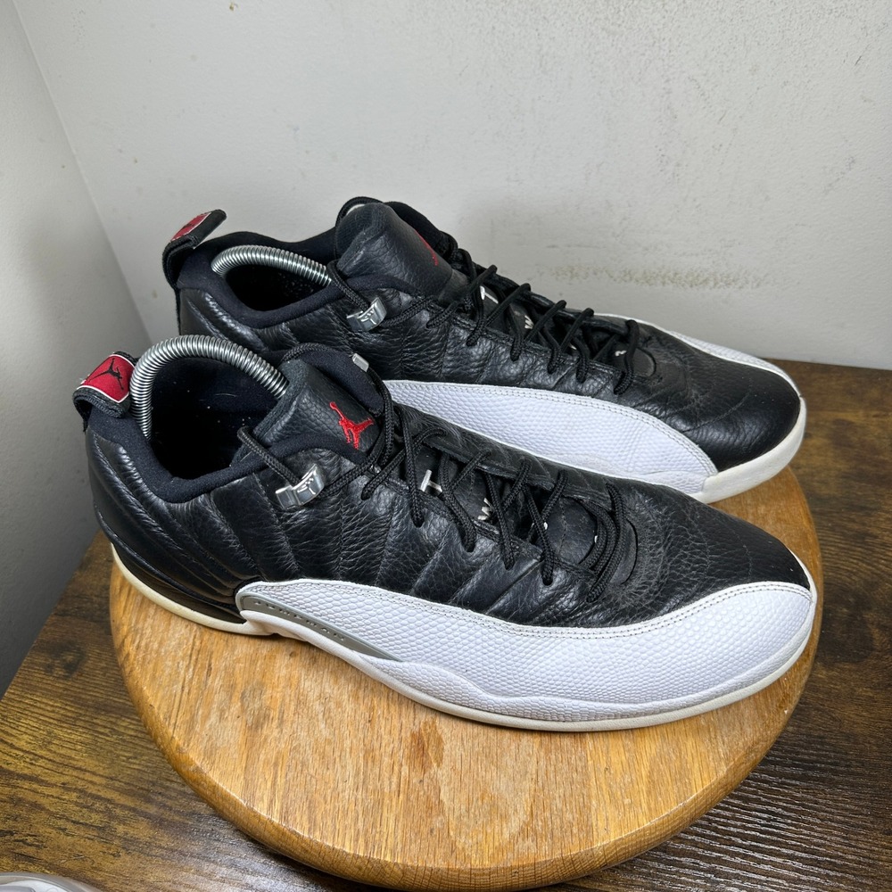 Jordan 12 Retro Low Playoff Black White Red 308317-004 Mens Size 14 Sneakers